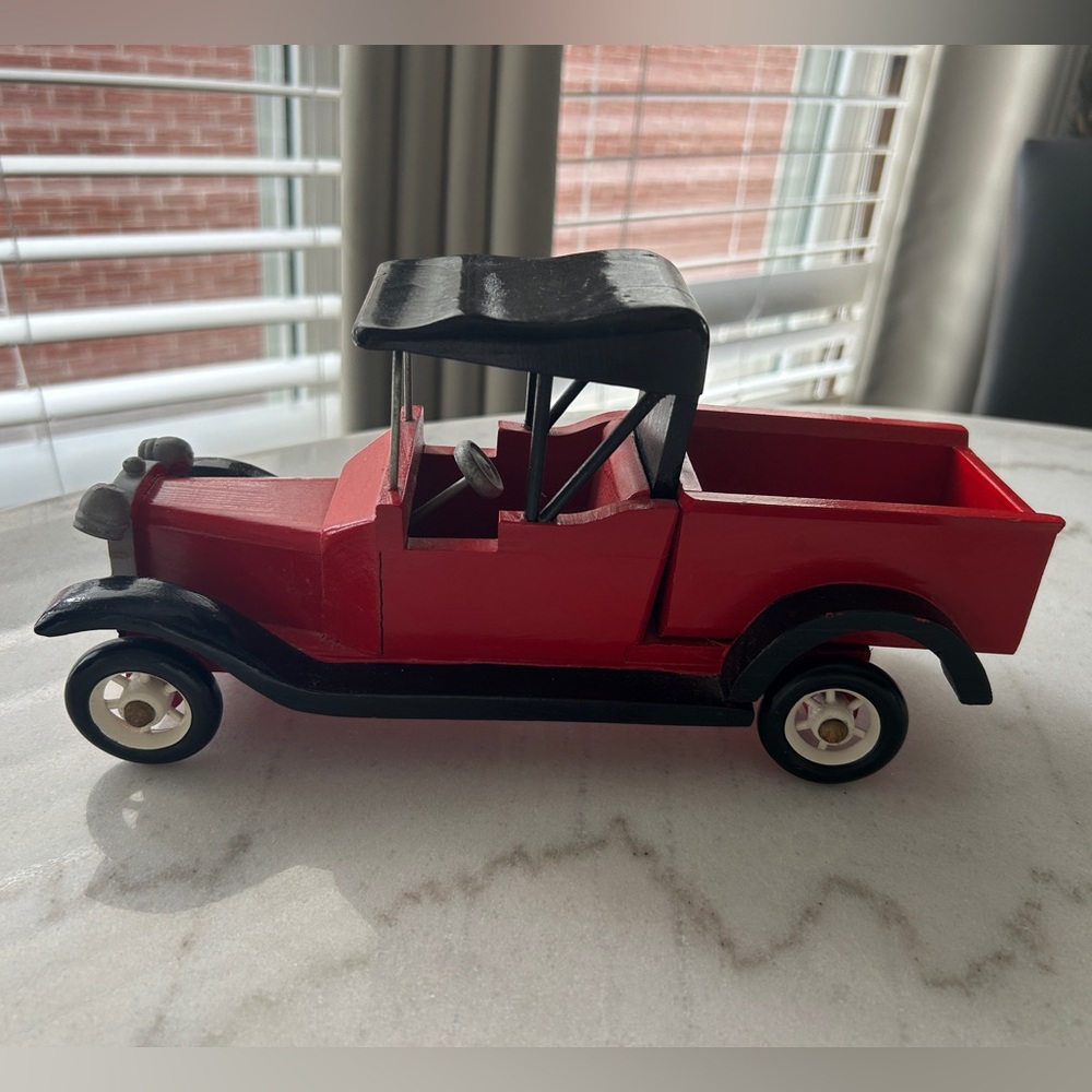 Classic Wooden Red Toy Truck